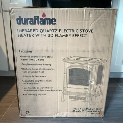 Duraflame Infrared Quartz Electric Stove Heater 3D Flame Effect RED DFI-7105-03
