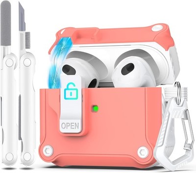 R-Fun AirPods 3. Generation Ladecase Hülle - Weiß/Rosa Pfirsich