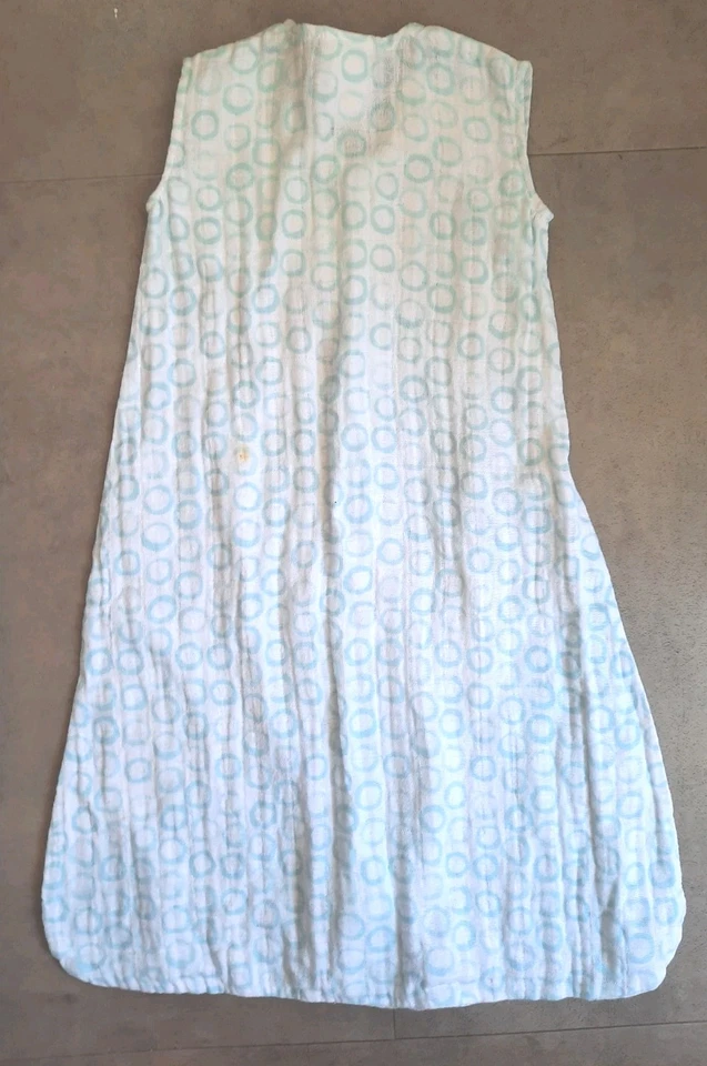 Saco de Dormir Bebé Azul Y Blanco Pequeño Usado Foto 3 de 4