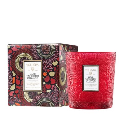 Goji Tarocco Orange Classic Boxed Candle 9 Oz 60 Hour Burn Time Coconut Wax