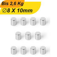 Neodym Magnet 2x1, 3x2, 5x3, 6x2, 8x3, 10x2 vers. Menge Supermagnet extra stark