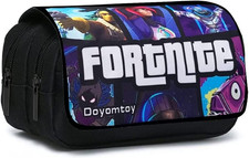 Astuccio Doppio Con Cerniera per Matita Tema Del Gioco a Grande Capacità, Portap