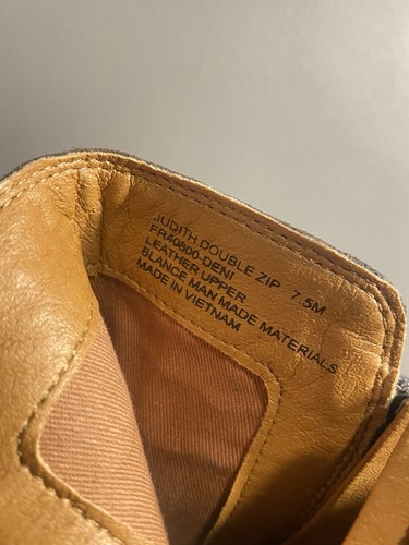 Scarpe stivaletti Frye Judith doppia zip tacco basso grigio donna taglia 7,5 US - Foto 10 di 13
