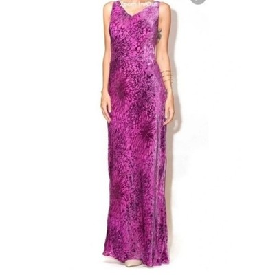 2OH Threads Two Old Hippies NWT Purple Velvet Silk Blend Formal Maxi Dress MED