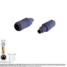 Adapter DIN 5-Pin Female Mini-Din 6-Pin Male AT Keyboard PS2 Port