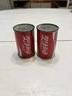 Coca-Cola Vintage Salt and Pepper Shaker Set 2.5" Tall Metal Soda Can