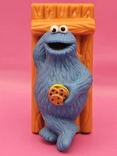 Vtg Tara Toys Muppets, Inc. Sesame Street COOKIE MONSTER on Raft 3.75" Figure
