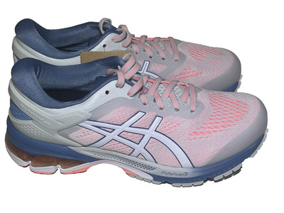 ASICS Womens Size 8 Wide Gel-Kayano 26 Running Shoe Polar Shade/White Sneakers