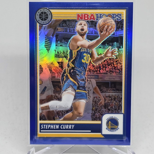 2023-24 Hoops Premium Stock #192 Stephen Curry Blue Prizm #/120