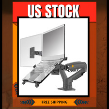 Laptop Mount with Adjustable Tray for 10-17 Notebook, Full Motion Arm