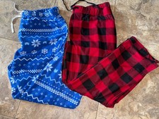 North Pole men  s sleepwear pajama comfy lounge plaid holiday winter pj pants XXL