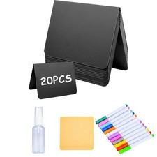 Mini Chalkboard Signs 20PCS - Reusable Food Labels for Parties and Buffets