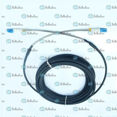 Outdoor Field Fiber Patch Cord LC to LC UPC SM 9/125 Duplex Fiber Cable 120M *tn