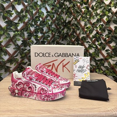 Dolce & Gabbana Portofino Majolica Shoes Sneakers Size 37 | eBay
