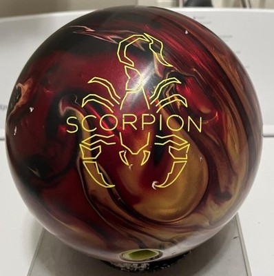 USED Hammer Scorpion Hybrid Reactive Bowling Ball, Black/Red/Gold
