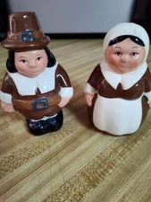 Publix Supermarkets 2004 Pilgrims Salt and Pepper Shakers 4" Tall Unused Cond