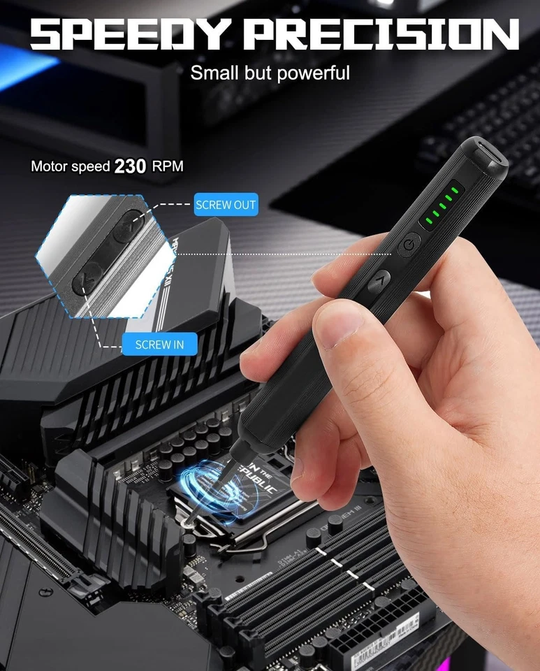 Mini Electric Screwdriver 3.7V, 76-in-1 Small Precision Electric Screwdriver Set — 第 4/4 张图片
