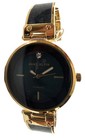 Anne Klein AK/2512 Women's Diamond Dial Gold Tone/Teal Enamel Half Bangle Watch — photo 1