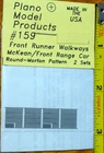 Plano Model Products HO #159 Front Runner Walkways for: McKean/Front Range Car (
