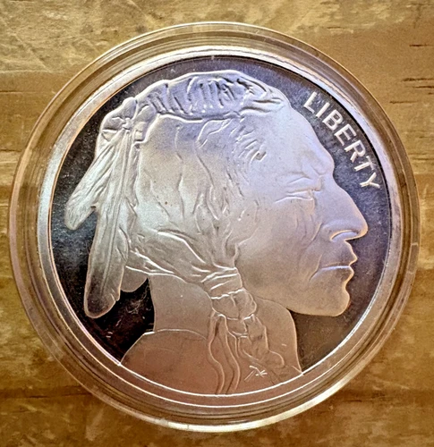 1 oz Silver Round – Indian Head Buffalo Design – .999 Fine Silver