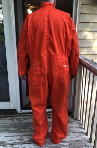Walls Coveralls Mens 54R Orange Jumpsuit Long Sleeve Zip Pockets NWT Hunting - Picture 2 of 15