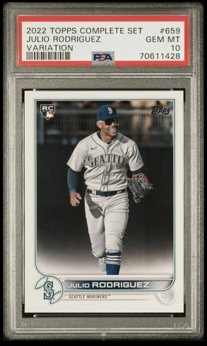 2022 JULIO RODRIGUEZ Topps Factory Complete Sets RC Variation #659 PSA 10 GEM 💎