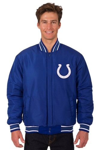 Giacca reversibile in lana NFL Indianapolis Colts JH Design con loghi ricamati - Foto 5 di 5