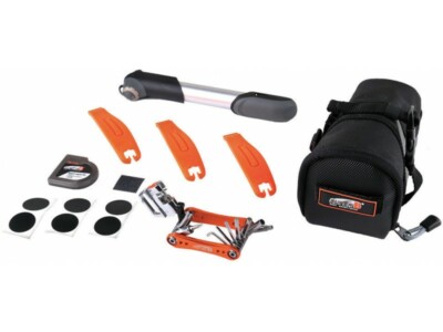 Super B Satteltasche & Essential Tool Kit - Komplettset Read To Ride
