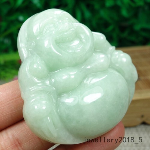 Certified Light Green Burma 100% Natural A jadeite jade Pendant~Buddha 大佛公 - Picture 13 of 17