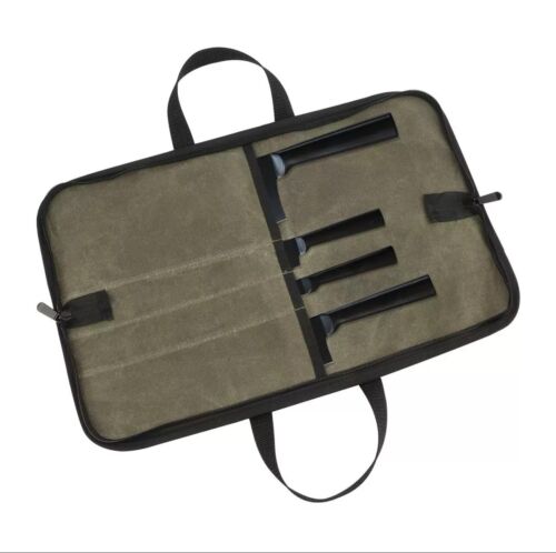 4 Slots Portable Chef Knife Bag Kitchen Cooking Roll Bag Storage Pockets Handbag - Picture 2 of 9