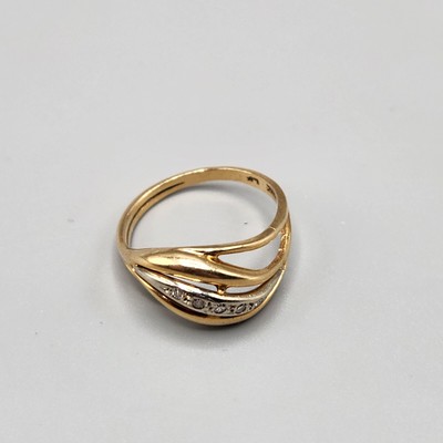 10k White Gold Wave Band Thumb Ring - High Polish, Size 13.75, Simple Classic Design