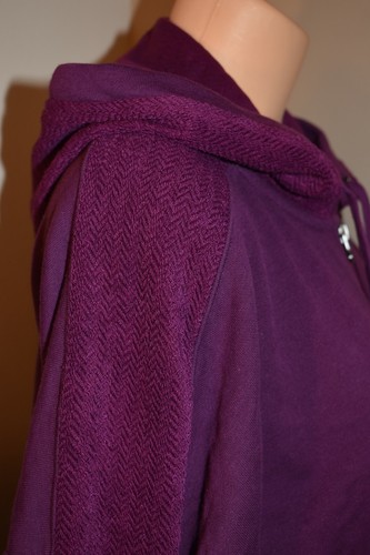 Champion Heritage Fischgrätmuster Reißverschluss Hoodie venezianisch lila QJ5361 Größe Plus 1X für Damen - Bild 6 von 10