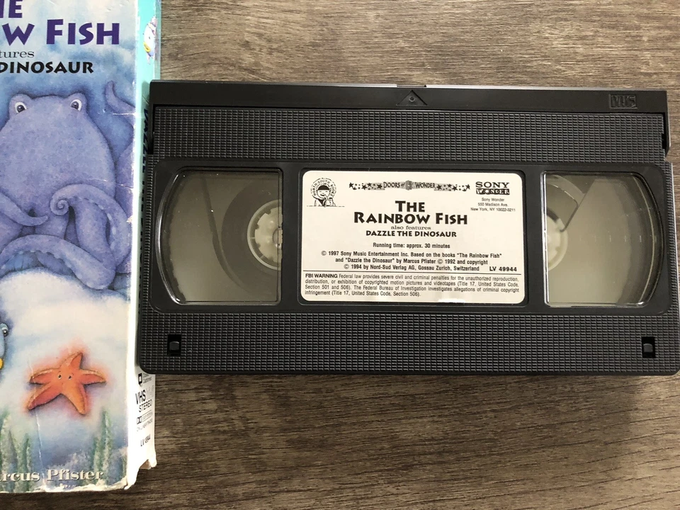 Doors of Wonder - The Rainbow Fish/Dazzle the Dinosaur Educational 1999 VHS - Image 2 of 3