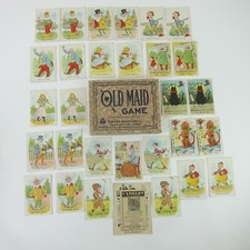 Vintage Parker Brothers Old Maid Card Game with Box Grand Camelot Ads 1930s