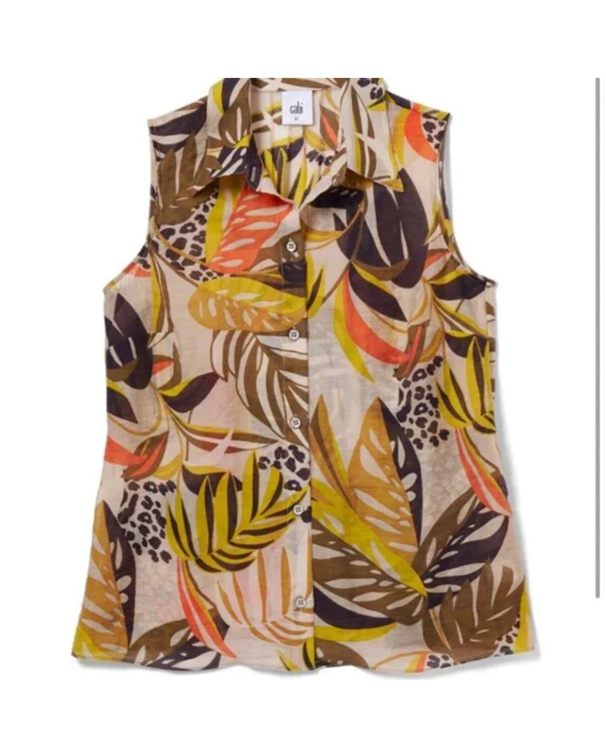 Cabi New NWT Bali Top #6601 tropical multi Size XS - XL Was $84
