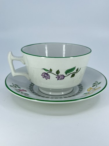 2pc Rare Vintage SPODE England Fine China SUMMER PALACE Tea Cup & Saucer Floral - Picture 12 of 24