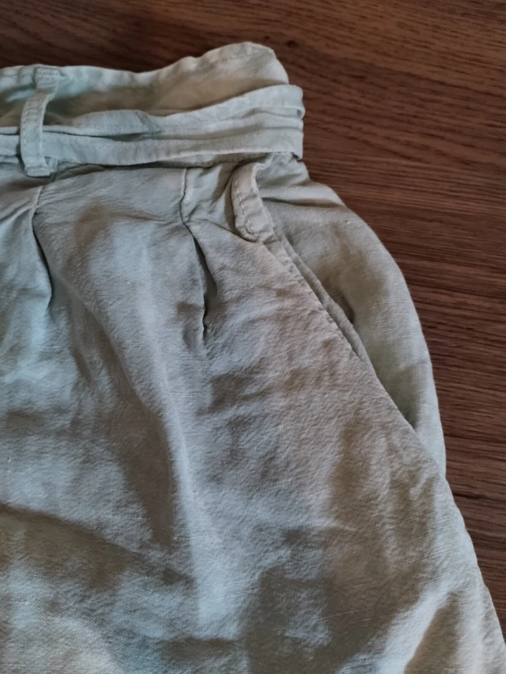 Corbata de playa YFB Young Fabulous mezcla de lino roto verde S pequeña para mujer Foto 3 de 4