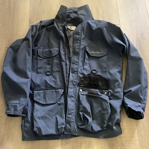 Cabelas Guidewear Herren 3X Regenmantel GoreTex Parka blau Fischerjacke ohne Kapuze - Bild 16 von 17