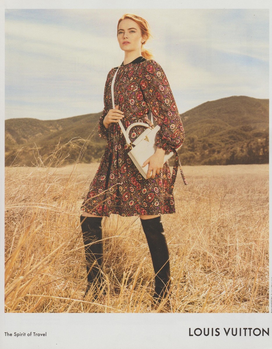 2018 Louis Vuitton Fashions Actress Emma Stone Magazine Print