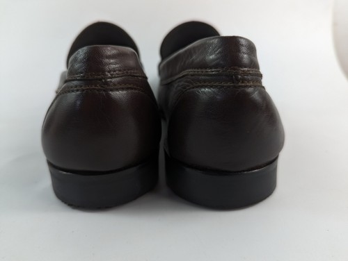 Roland Cartier Brown Leather Penny Loafers UK 8.5 - Picture 4 of 5