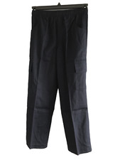 BNWT Boys Sz 10 Navy Blue Elastic Waist Cargo Side Pocket School Pants Trousers