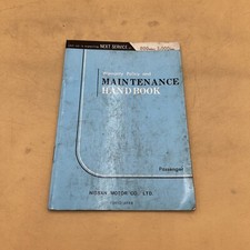 1960’s Nissan Tokyo/Japan Passenger Car Warranty Policy & Maintenance Handbook 
