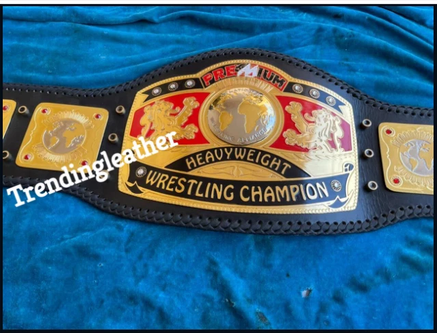 CINTURÓN DE CAMPEONATO DE LUCHA DE PESO PESADO PREMIUM TALLA ADULTO Foto 3 de 4