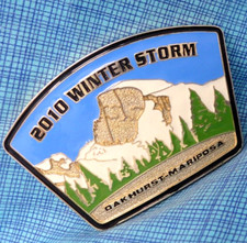 Oakhurst Mariposa Winter Storm 2010 Commemorative Belt Buckle      .MMR941