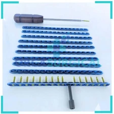 Veterinary Safety Locking 3.5mm Small Straight Plates 16H & Screws 82 Pcs Set