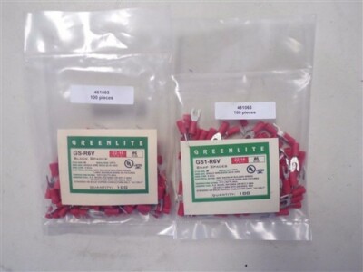 GREENLITE 401065 RED SPADE WIRE CONNECTOR GS-R6V (SET OF 200) 22-16 AWG GAUGE 