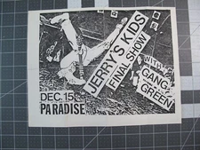 vtg punk flyer - Jerry's Kids Final Show Gang Green at Paradise 8.5x11 HC7