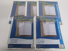 5 Packs 30 Per Pack Top Loading Sheet Protectors Corner Office 8.5" x 11"