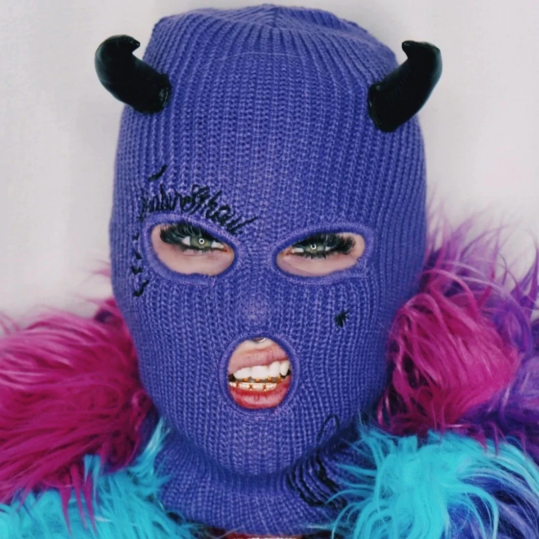Too Fast Baby Ghoul Embroidered Balaclava Ski Mask