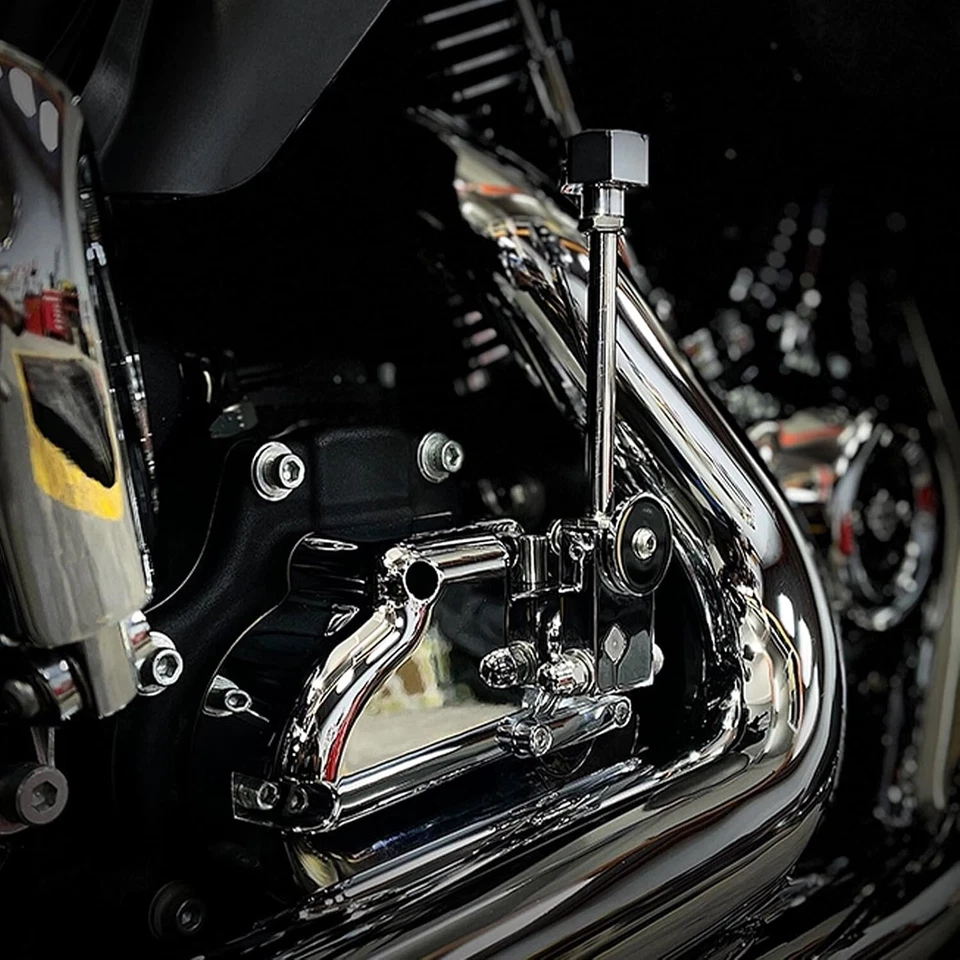 Transmisión de embrague cromada marcha atrás para Harley Touring Road Street Glide 14-20 Foto 2 de 4